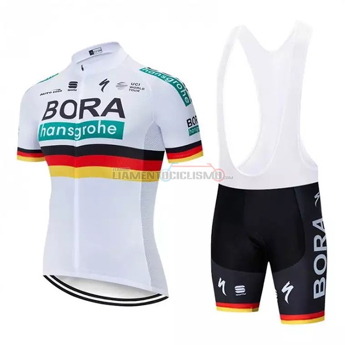 Abbigliamento Ciclismo Bora-Hansgrone Manica Corta 2021 Bianco